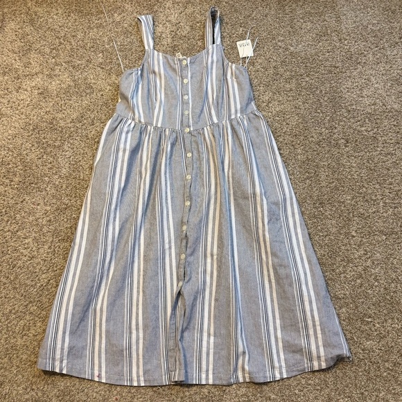 BNWT ANA A New Approach Summer Spring Maxi Striped Dress Size 2XL Linen Blend - Picture 1 of 10